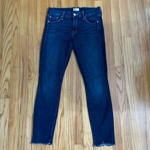MOTHER The Looker Ankle‎ Fray Wash: Girl Crush Size 26 Trendy Stylish B5